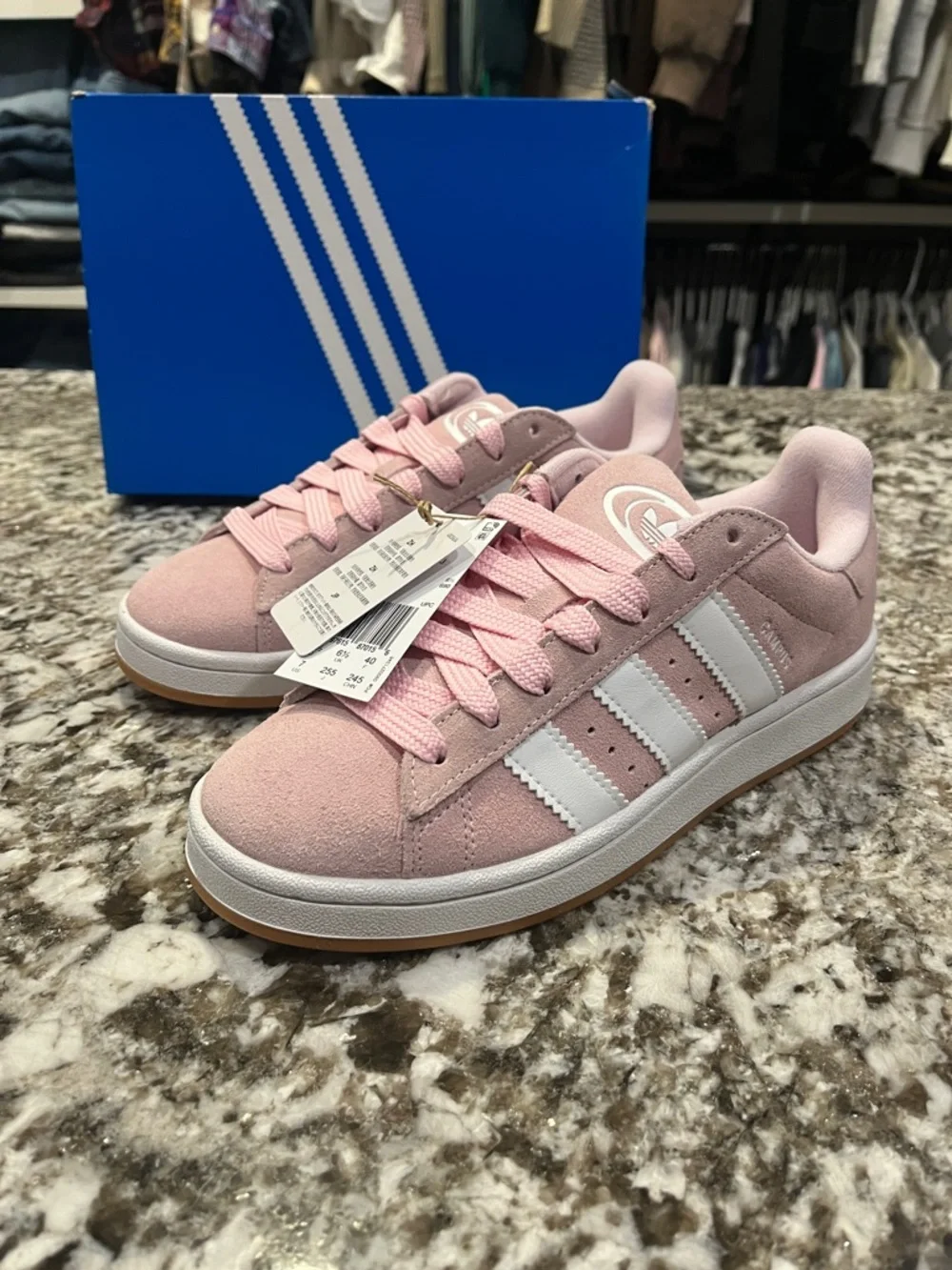 7Y / 8W adidas Campus 00s Pink White Stripes - Picture 1 of 9